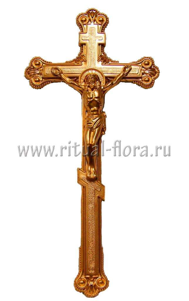 Крест на гроб №4 с расп. ср. золото
